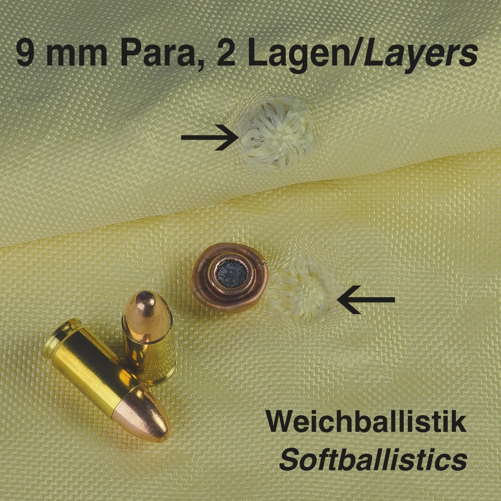 aramidová tkanina K190P 9mm